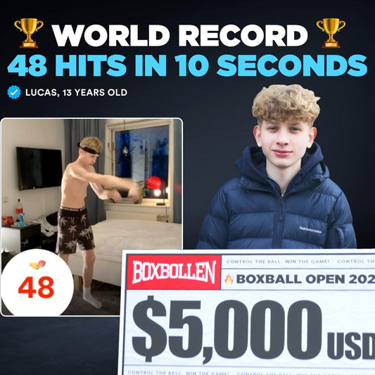 Boxbollen® Original with App, Used by Celebrities - MMA Gear Boxing Ball - Boxing Reflex Ball with Adjustable Strap - Interactive The Boxball App Integration - Stocking Stuffer Ideas - (RED)