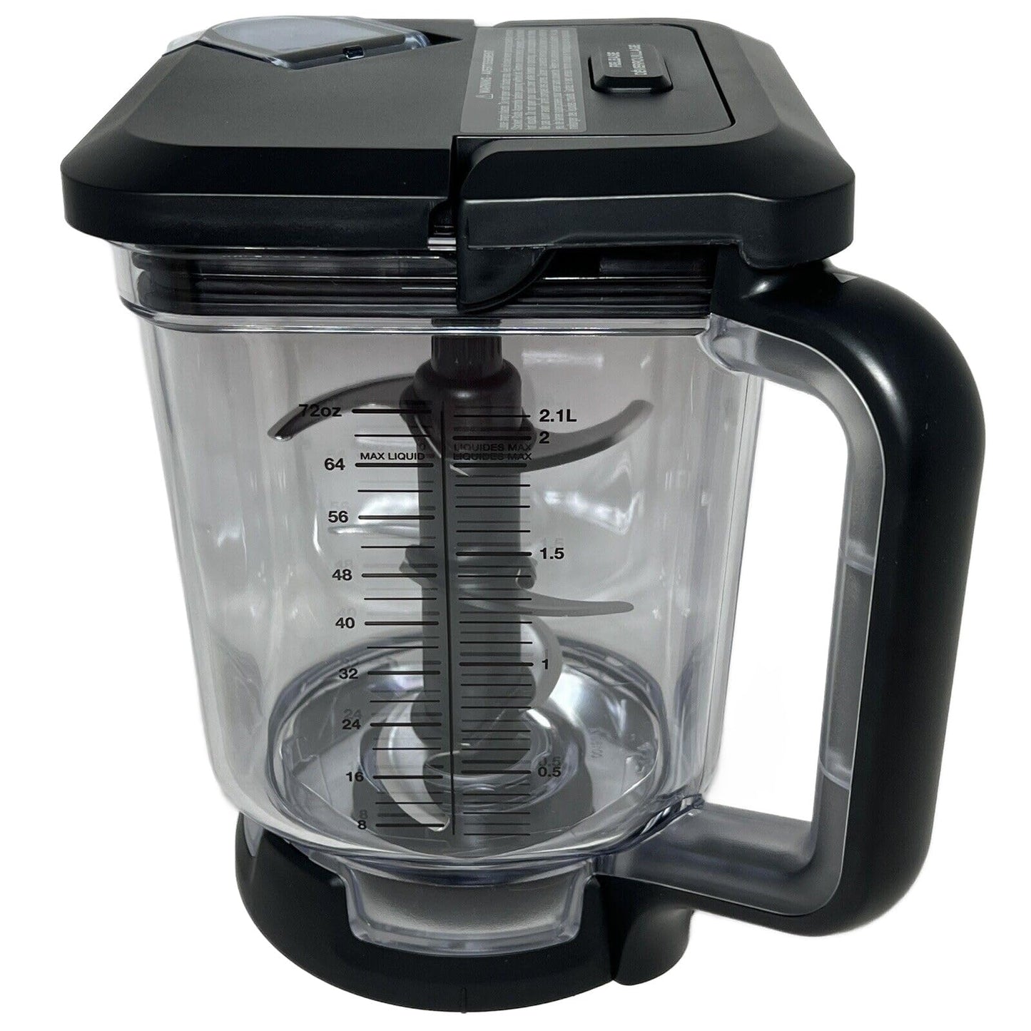 Ninja 72oz Pitcher with Blade Locking Lid Kit for AMZ012BL NN210 NN210C NN210Q Compact 4-in1 Blender System