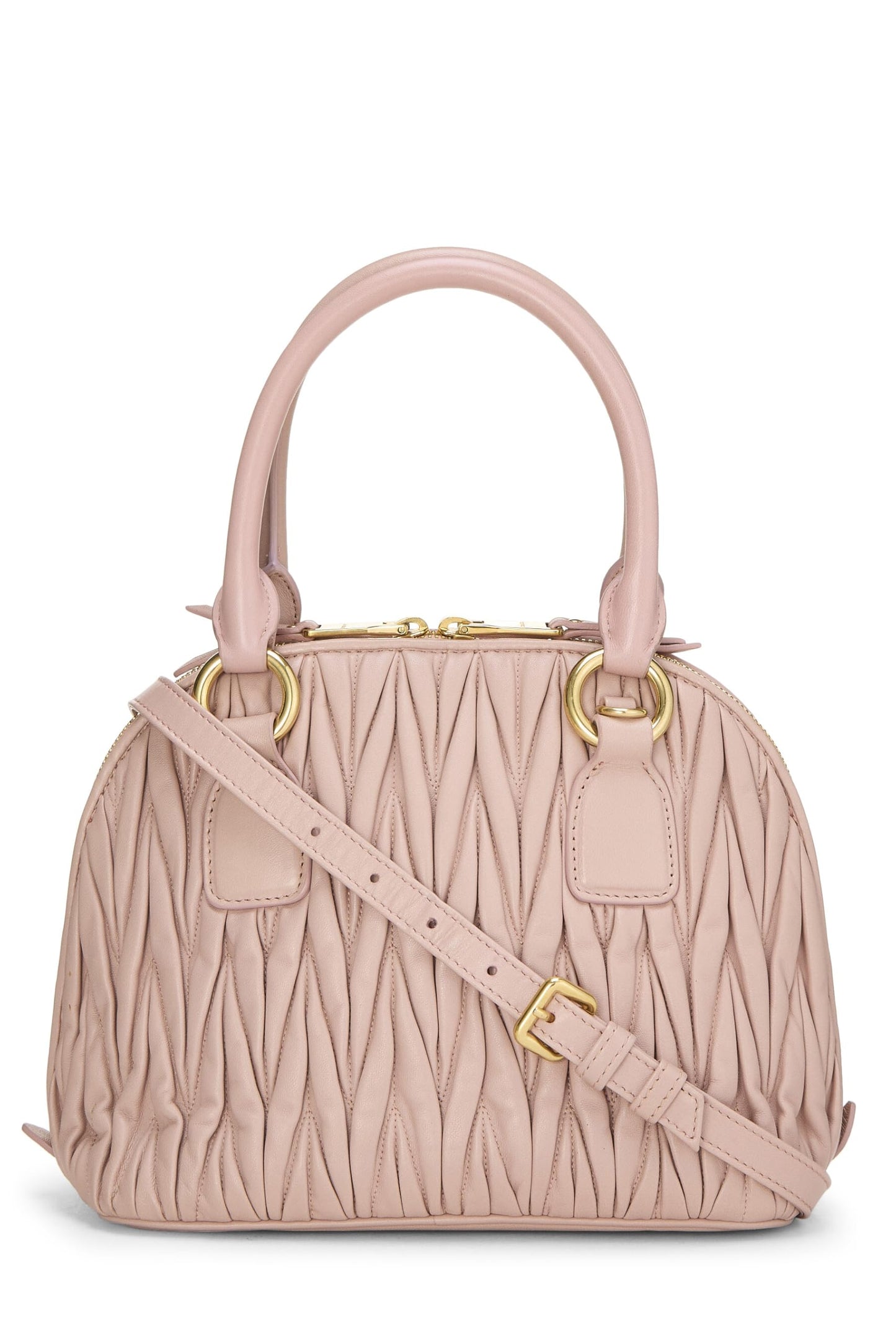 Miu Miu, Pre-Loved Pink Nappa Convertible Top Handle Bag, Pink
