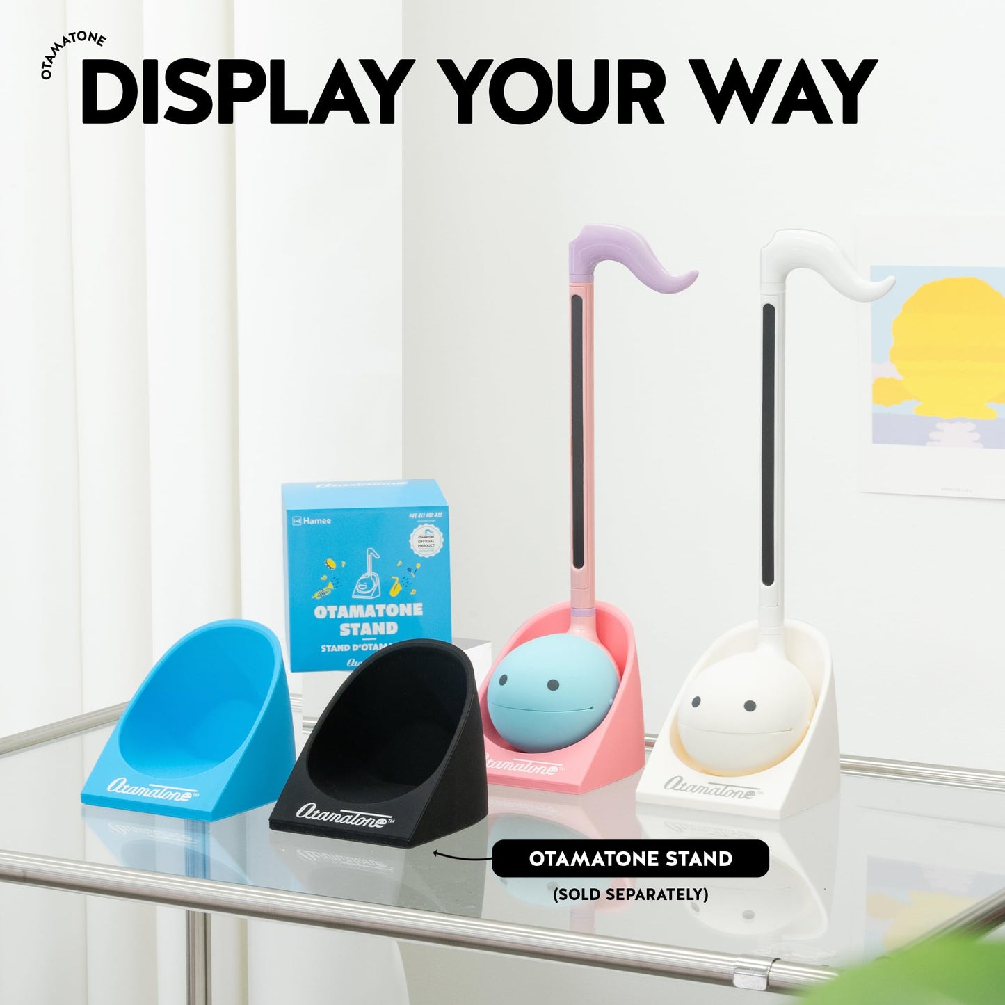 Otamatone Japanese Electronic Musical Instrument Portable Music Synthesizer from Japan by Maywa Denki Studio, Award Winning, Educational Fun Gift for Children, Teens & Adults - Blue
