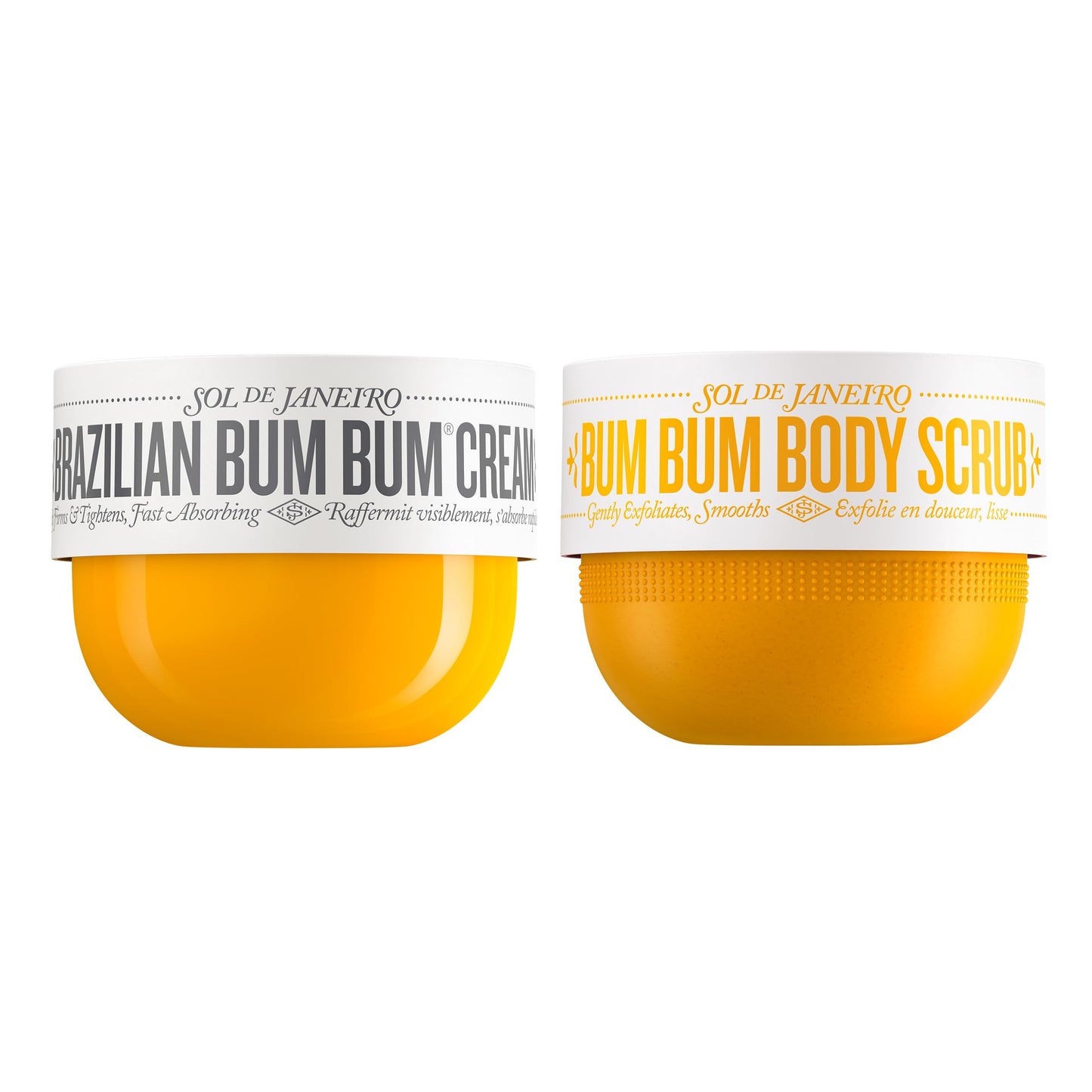 SOL DE JANEIRO Brazilian Bum Bum Cream with Bum Bum Body Scrub Full Size Smoothing and Tightening Bundle, Amazon Exclusive