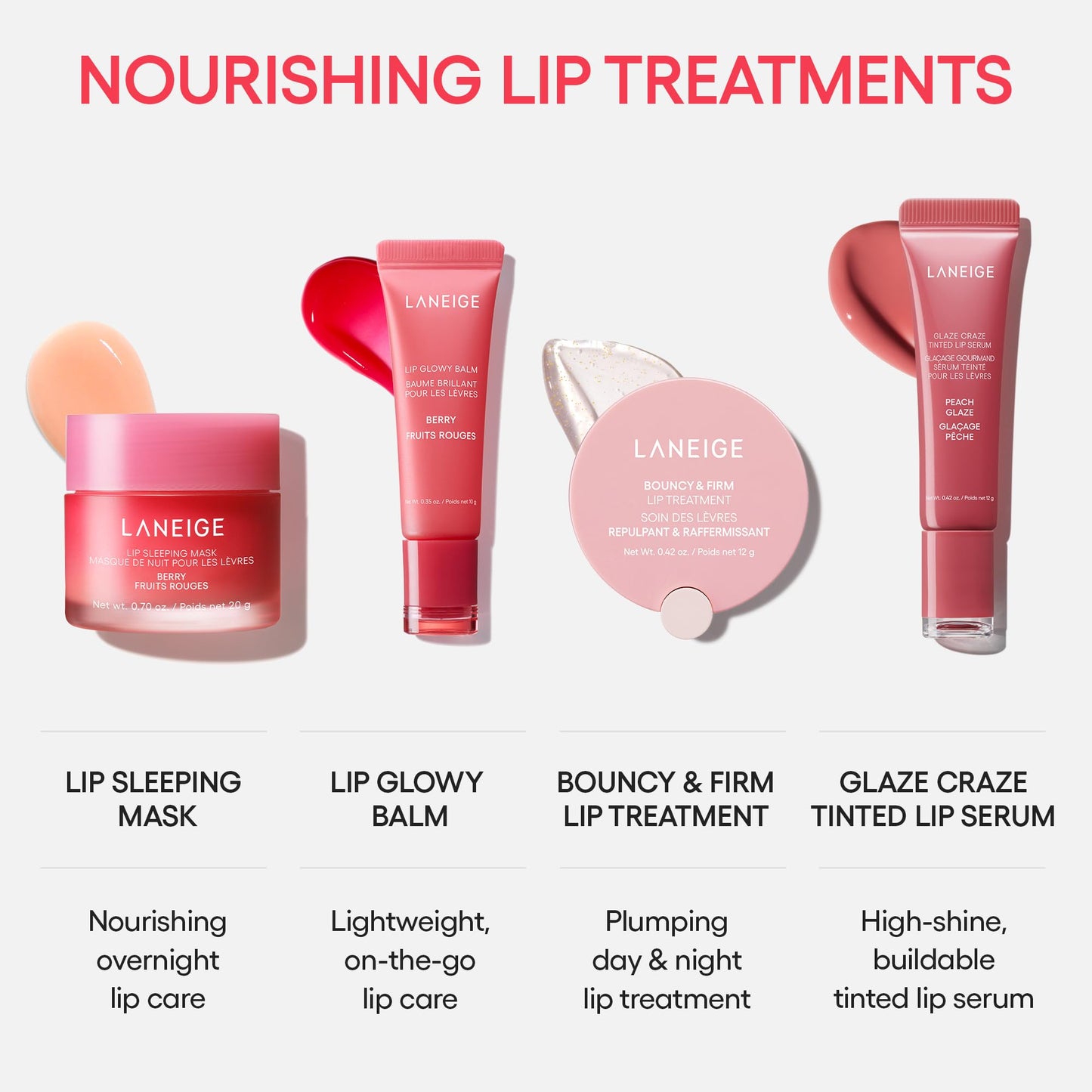 LANEIGE Glaze Craze Tinted Lip Serum, Maple Glaze: Hydrating Lip Serum for Glossy, Nourished Lips with Plumping Polypeptides
