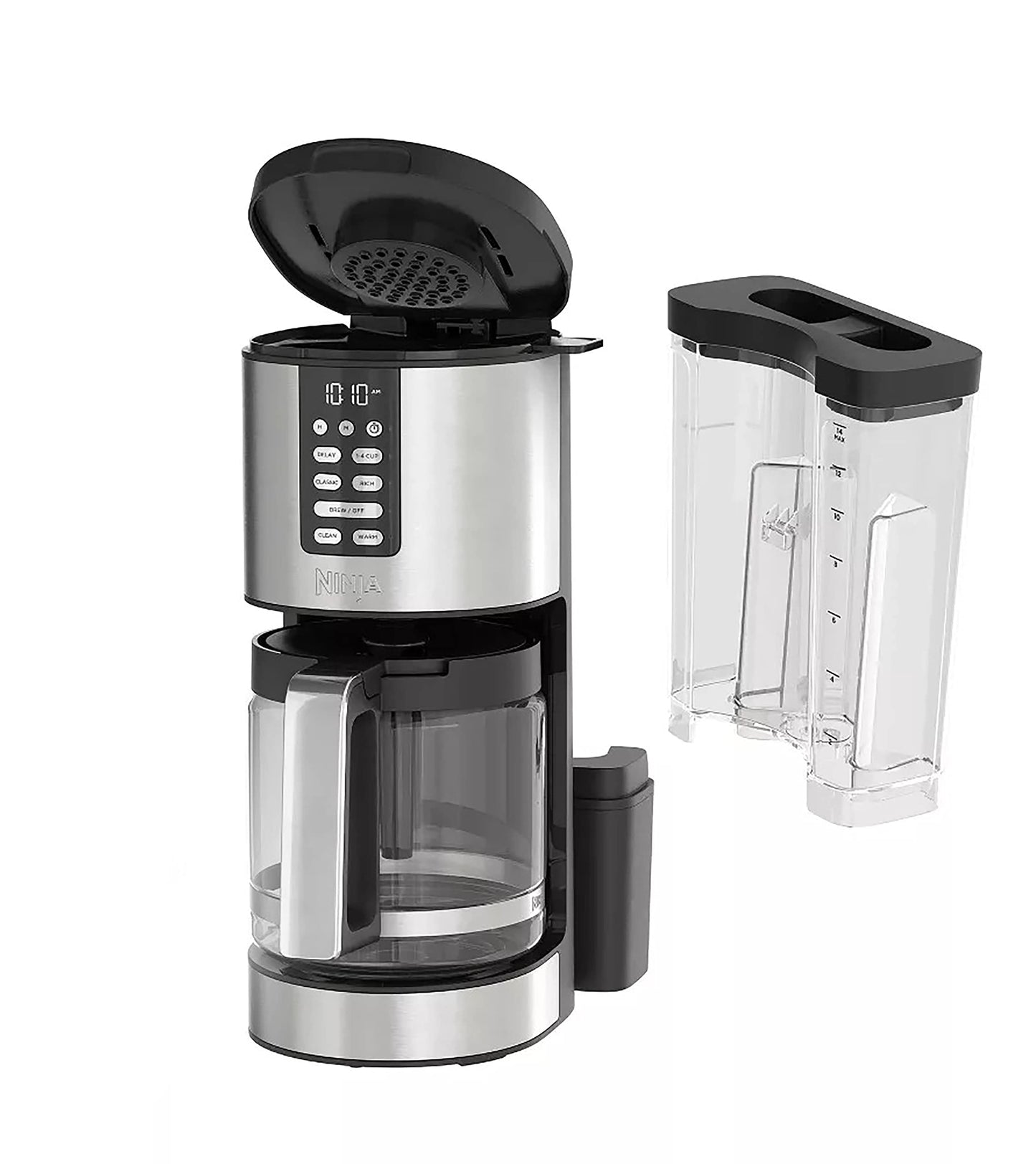 Ninja DCM201 14-Cup XL Coffee Maker PRO, 2 Brew Styles Classic & Rich, 4 Program Small Batch, Delay Brew, Freshness Timer & Keep Warm, No Permanent Filter or Scoop Included (Stainless Steel)