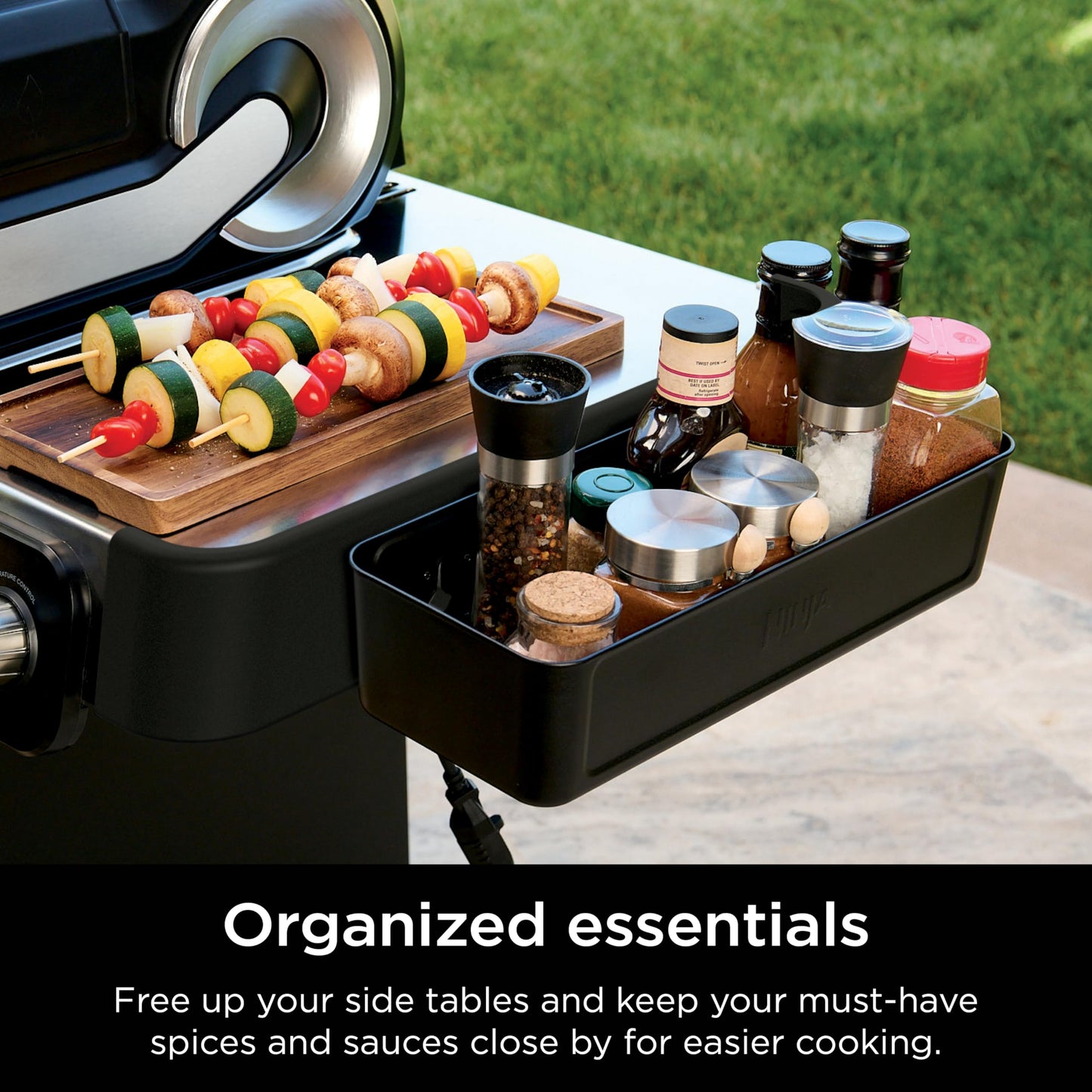 Ninja FlexFlame Upgrades Storage Caddy, Holds Up to 10lbs of Spices, Rubs & Cooking Utensils, Durable Modular Design, Extra Storage Space, Compatible with PG300 Series, XSKSTRGCADDY