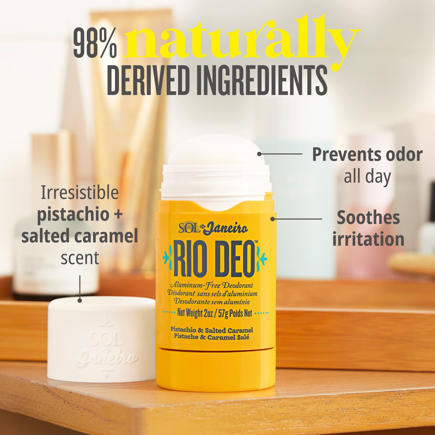 SOL DE JANEIRO Cheirosa 62 Rio Deo Aluminum-Free Deodorant with Refill Cartridge, Amazon Exclusive