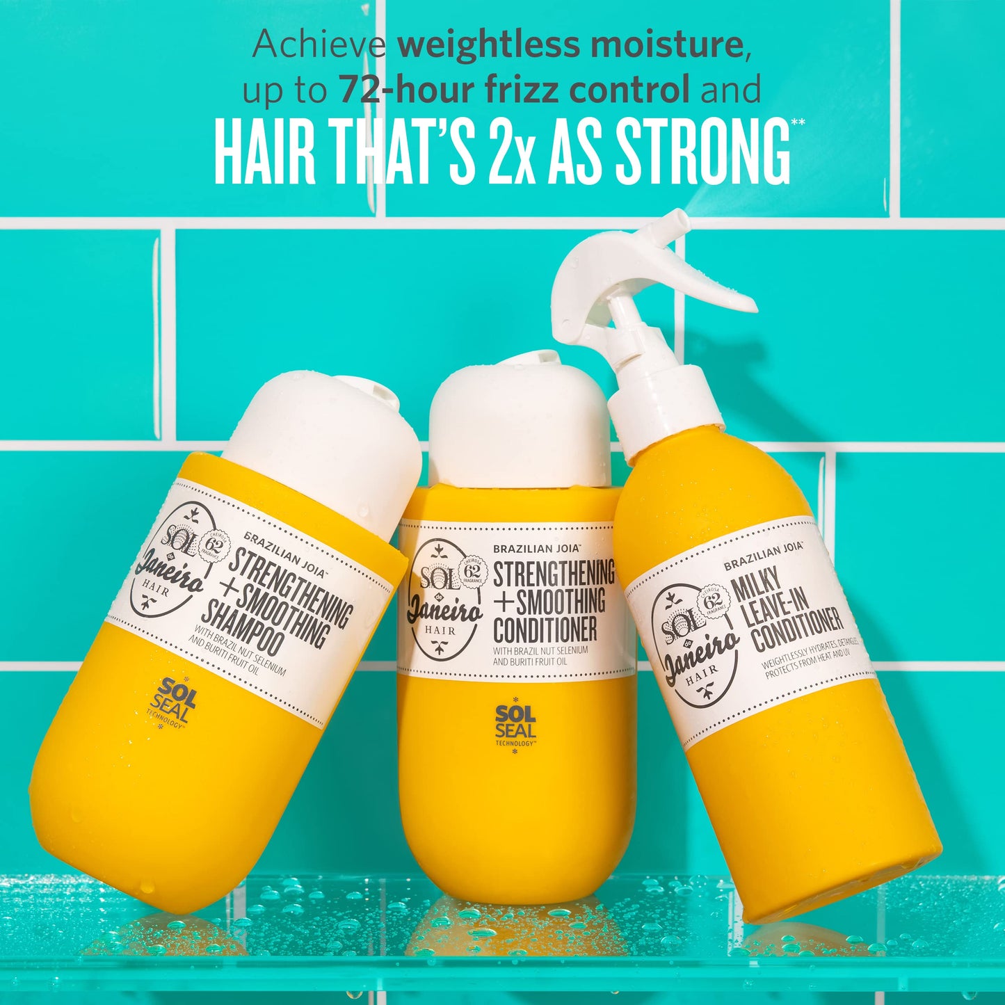 Sol de Janeiro Damage Repair Shampoo, Conditioner, Leave-In Conditioner Set, Amazon Exclusive