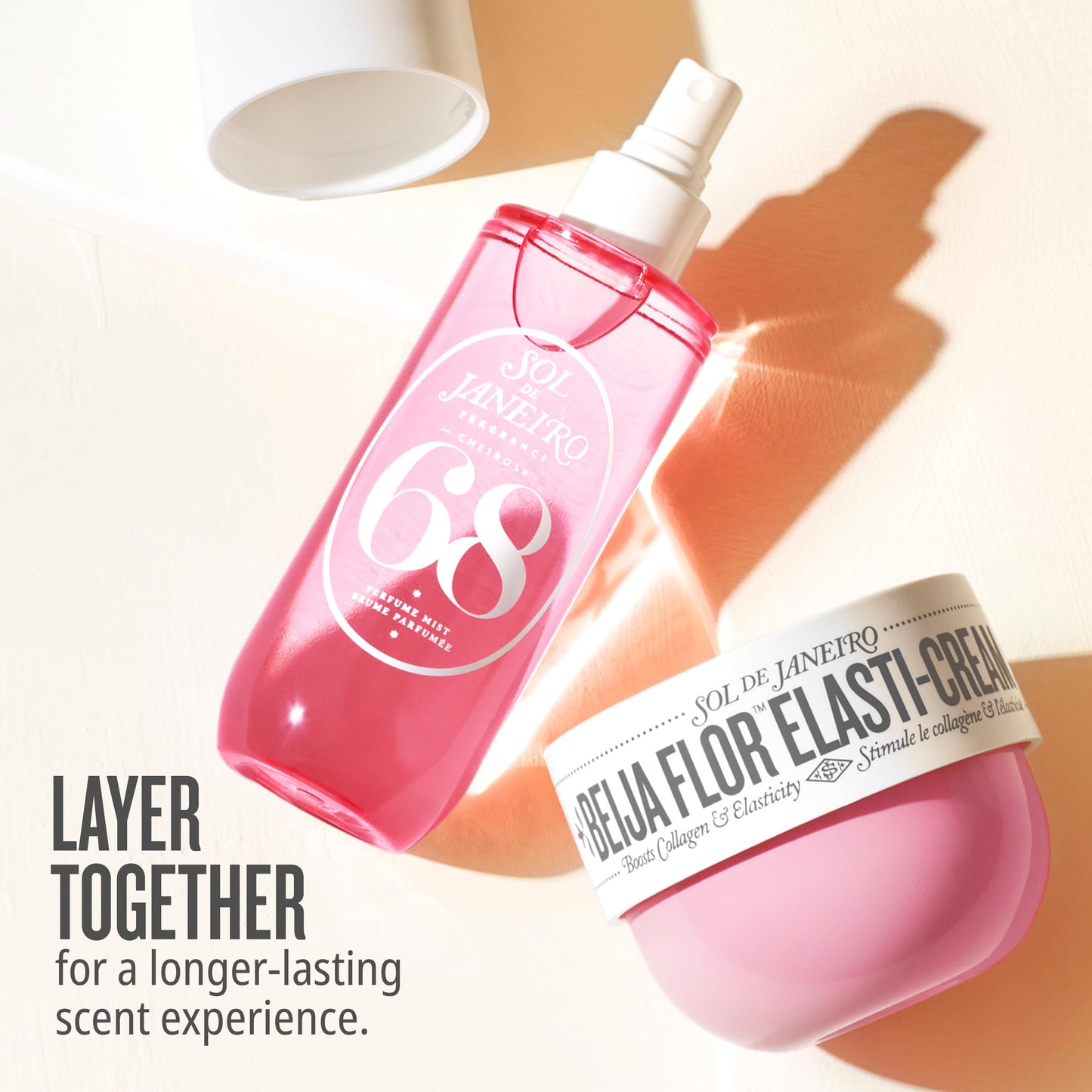 SOL DE JANEIRO Collagen Boosting Beija Flor Elasti-Cream & Cheirosa '68 Hair and Body Fragrance Mist Duo, Amazon Exclusive