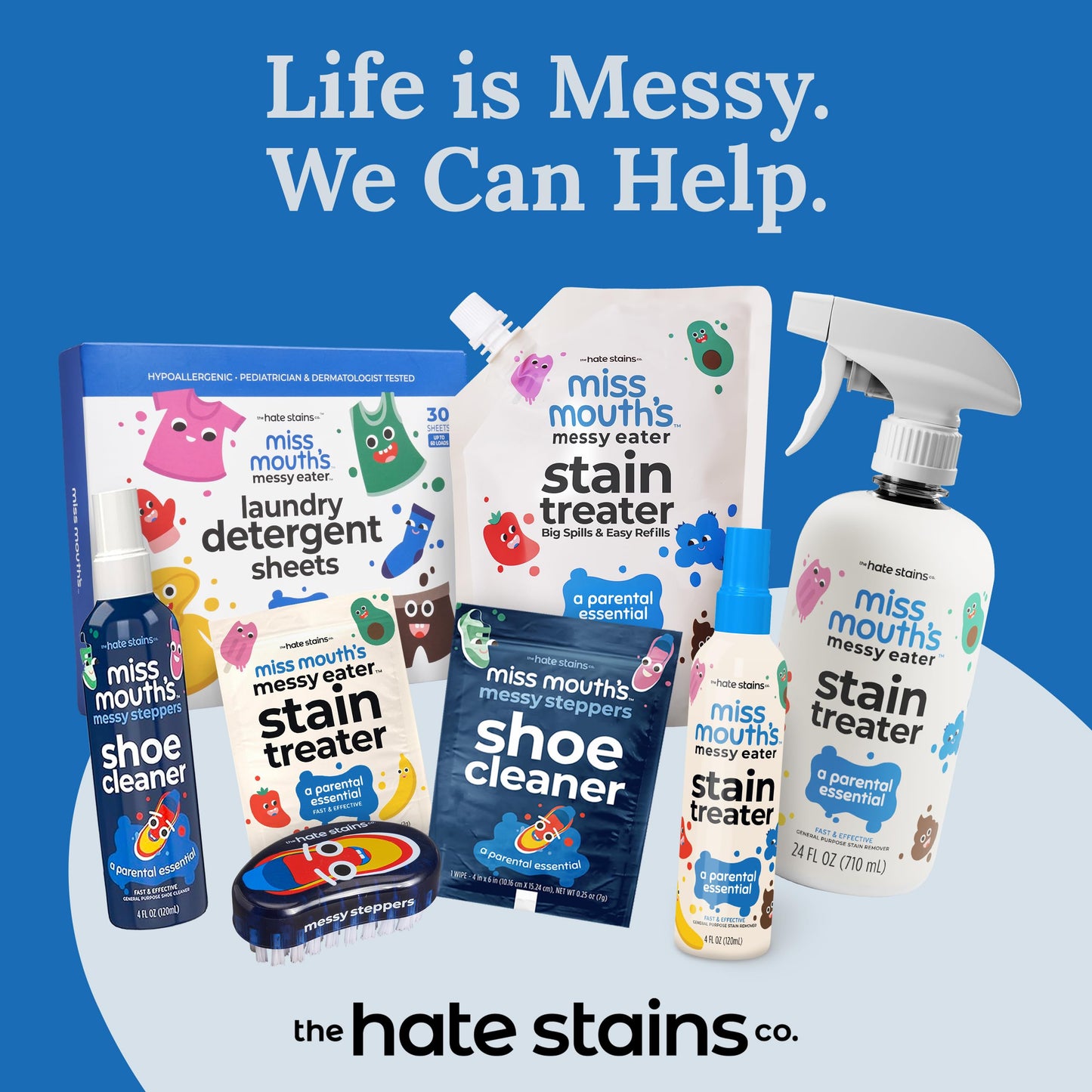 Miss Mouth's Messy Steppers Shoe Cleaner Brush - Remove Dirt, Grass, Scuffs from Rubber, Canvas, and Leather from the makers of Miss Mouth's Messy Eater Stain Treater