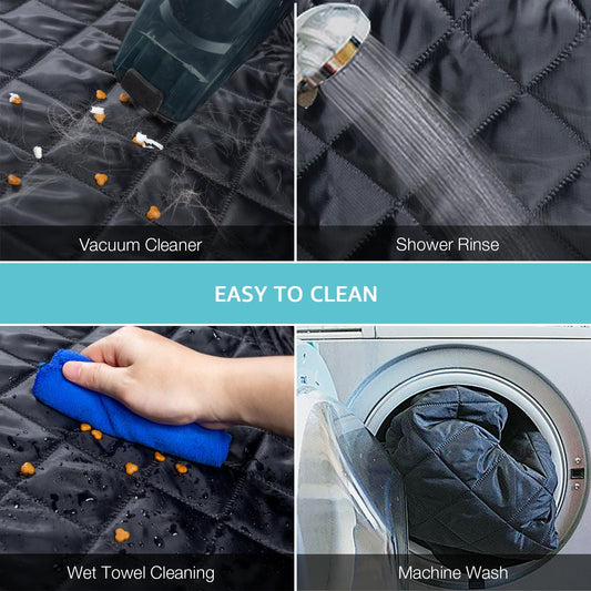 Dog Car Seat Cover for Back Seat with Mesh Window - Waterproof Dog Hammock for Car with Side Flaps, Car Door Protection - Nonslip, Scratchproof Pet Rear Seat Cover for Cars, SUVs, Trucks(Black)