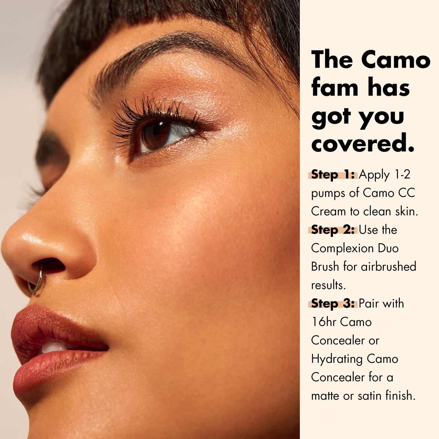 e.l.f. Camo CC Cream, SPF 30 Color-Correcting Medium-To-Full Coverage Face Foundation, Delivers An Airbrushed Finish, Vegan & Cruelty-Free, Rich 650 C