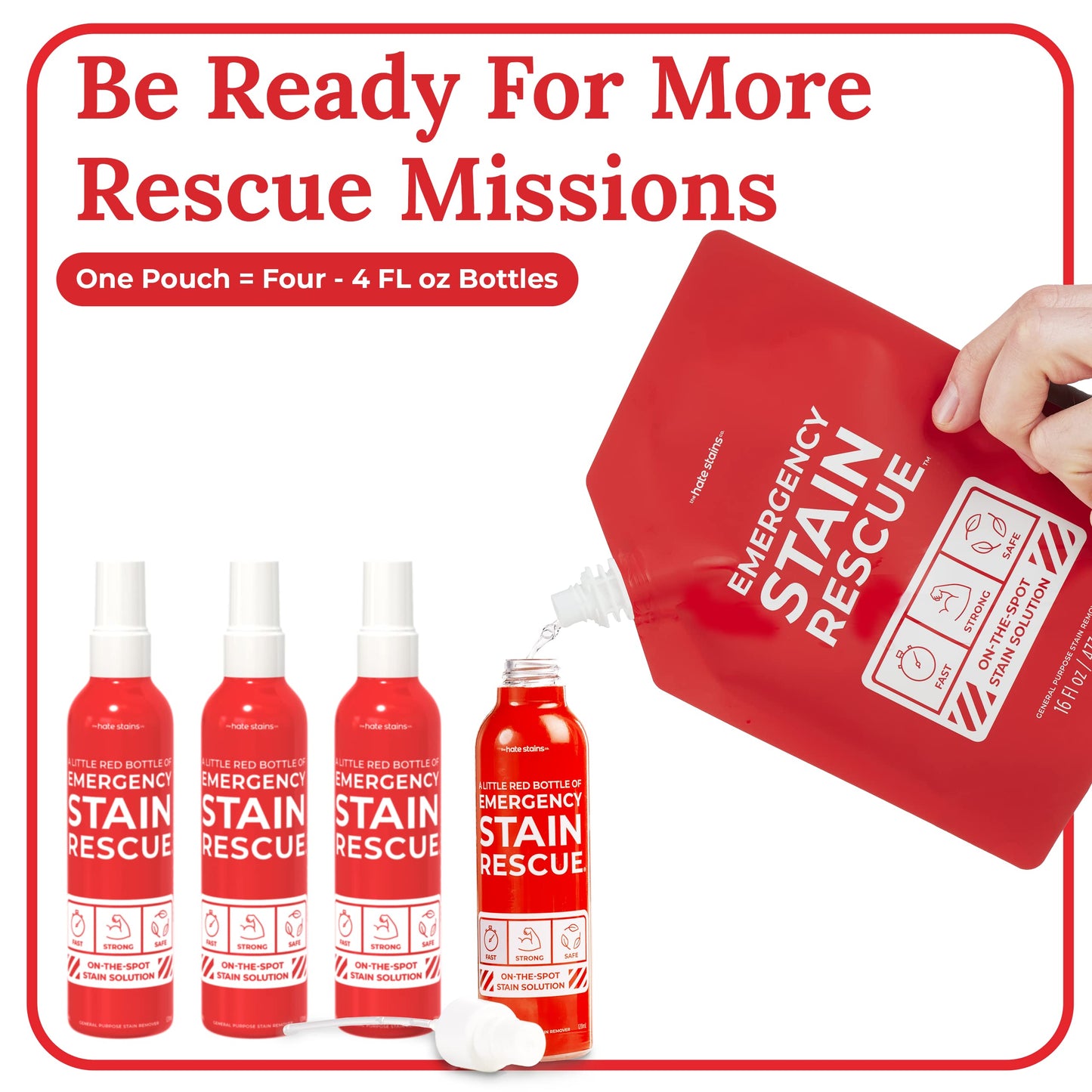 Miss Mouth's Messy Eater Stain Treater and Emergency Stain Rescue 16oz Bottle and Refill Bundle