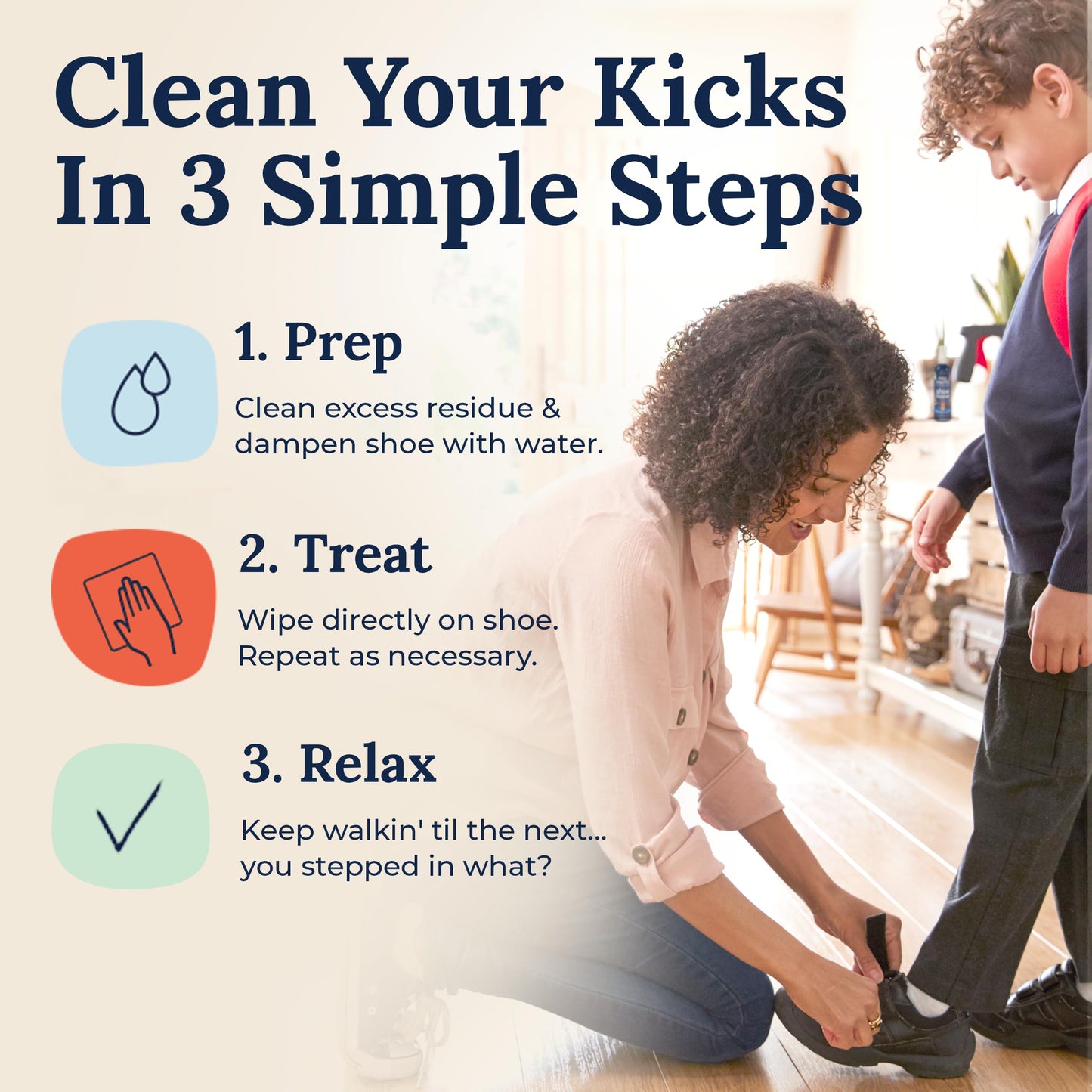 Miss Mouth's Messy Steppers Shoe Cleaner - 30 Wipes Ready To Use Sneaker Cleaner for Rubber, Canvas, Leather to Remove Dirt, Grass, Scuffs from makers of Miss Mouth's Messy Eater Stain Treater