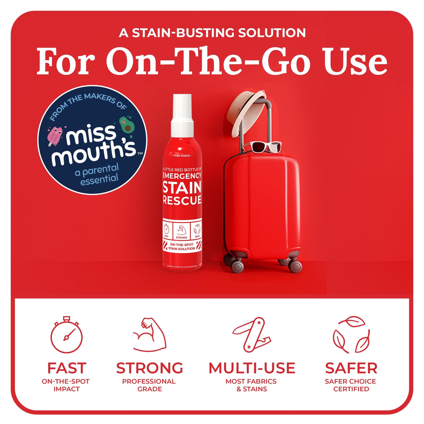 Miss Mouth's Messy Eater Stain Treater, Messy Steppers, Emergency Stain Rescue and Chateau Spill Bundle from Hate Stains