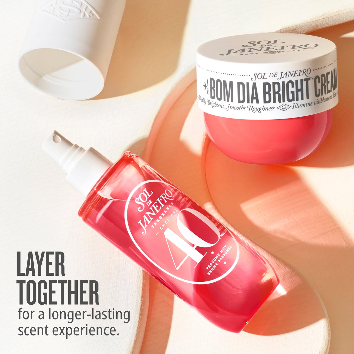 SOL DE JANEIRO Bom Dia Bright Body Cream with Vitamin C, 240ml with Cheirosa '40 Hair & Body Fragrance Mist 240ml Gift Bundle, Amazon Exclusive