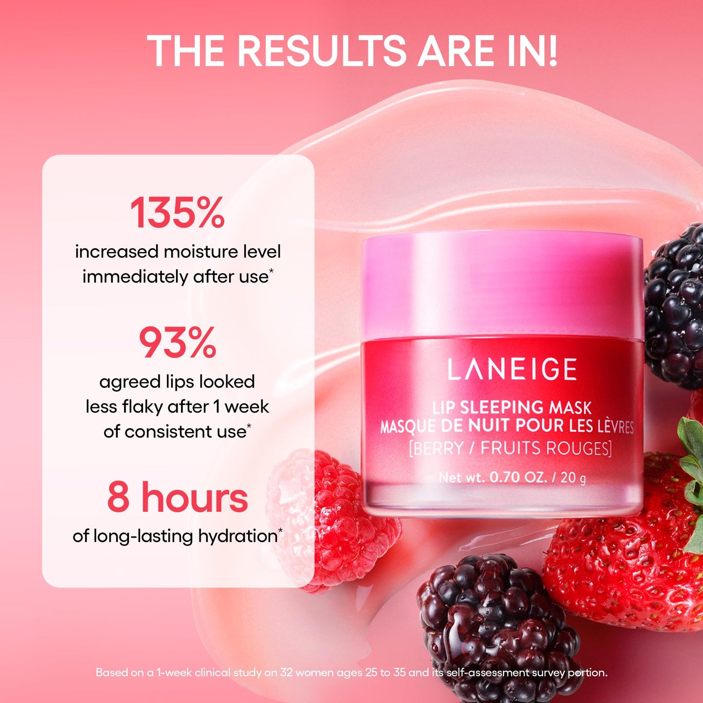 LANEIGE Day & Night Berry Lip Duo: Lip Sleeping Mask and Lip Glowy Balm with Vitamin C, Shea & Murumuru Butter for Hydrating Dry, Flaky Lips