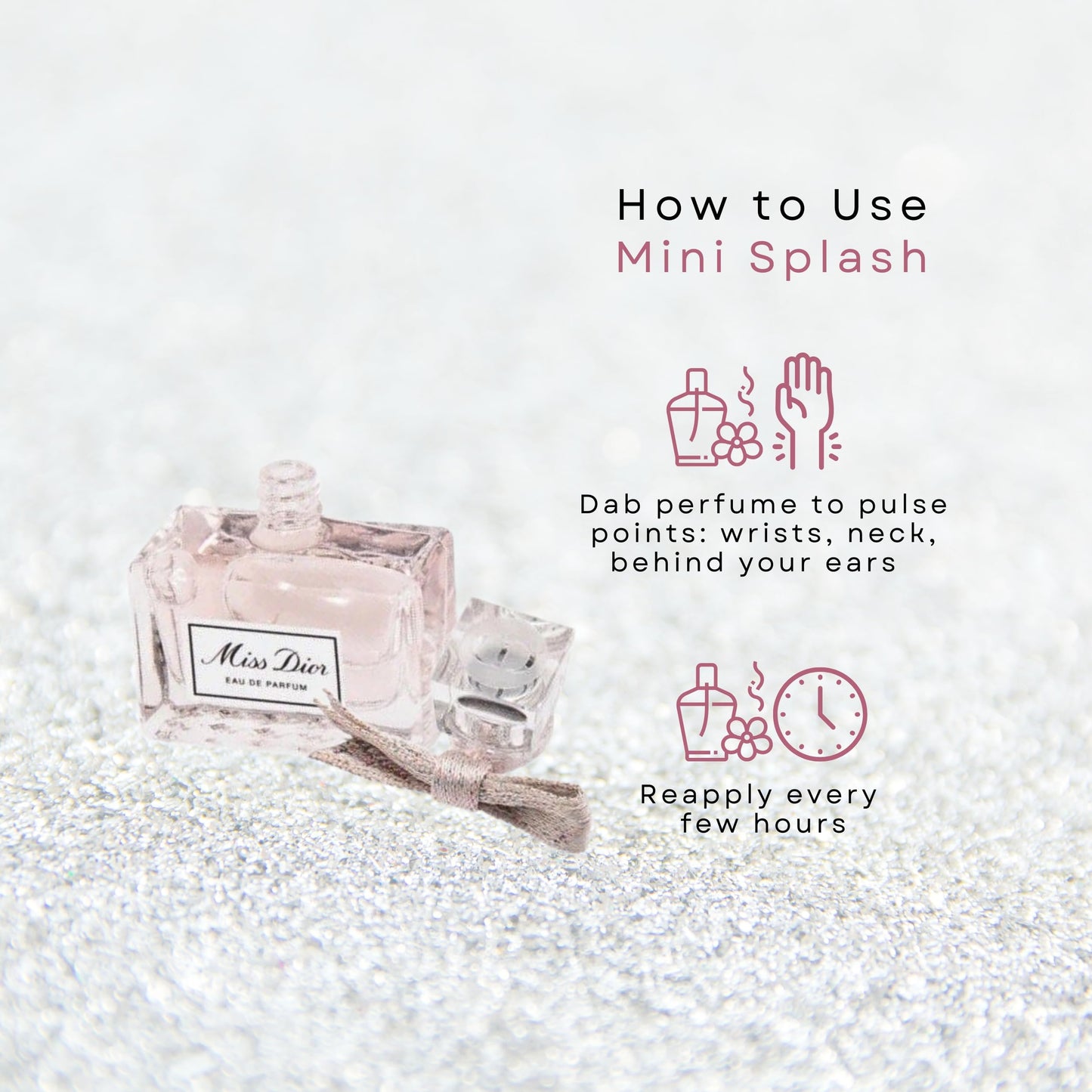 Miss Dior Eau de Parfum Mini Splash for Women, 0.17 Ounce