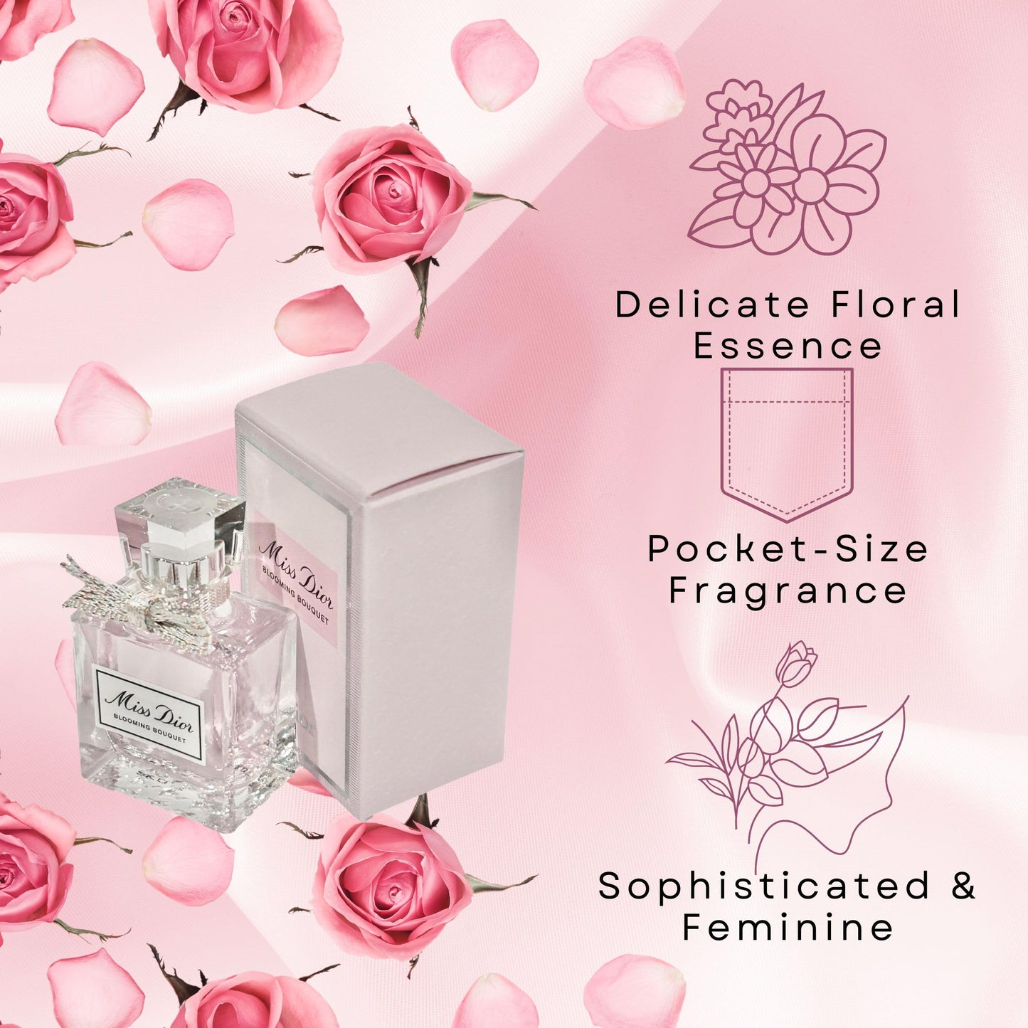 Dior Miss Blooming Bouquet Perfume Women Mini EDT Splash 0.17 Ounce