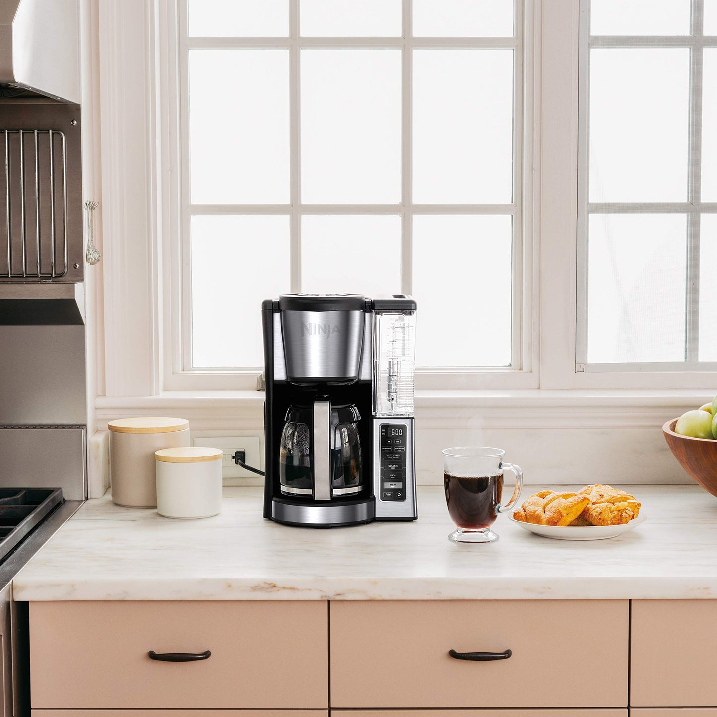 Ninja 12-Cup Programmable Brewer CE251 Coffee Maker, 60 oz, Black/Stainless Steel (Renewed)