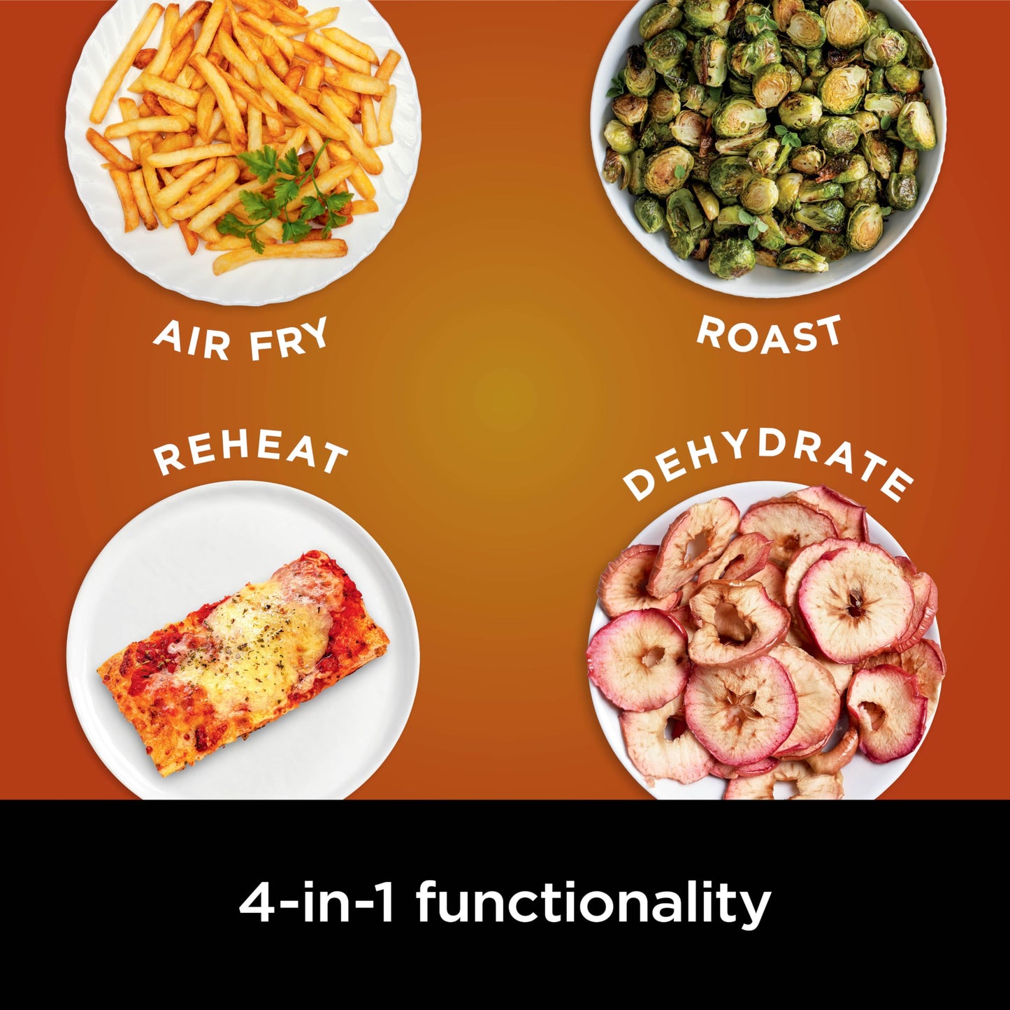 Ninja Air Fryer Pro 4-in-1 Capacity 5 m2 (4.7 Litres) Outdoor Roast, BBQ, Heating, Drainage, BBQ, Air Crisp Technology, Non-stick Basket and Crispy Griddle, Grey