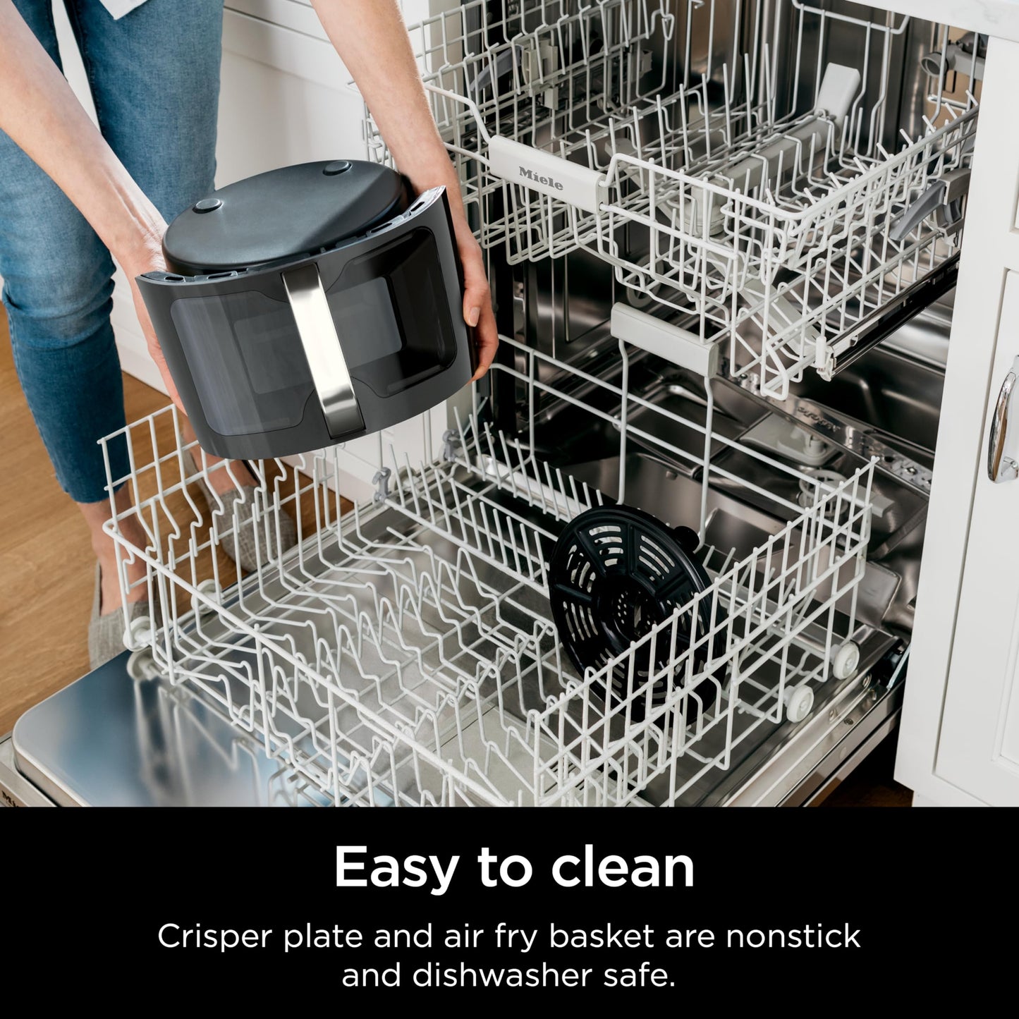 Ninja EzView Air Fryer Max XL, 5.5-QT Capacity, 7 functions: Max Crisp, Air Roast, Bake, Reheat, Dehydrate, and more, up to 450°F, EzView Window, Grey, AF171C (Canadian Version)