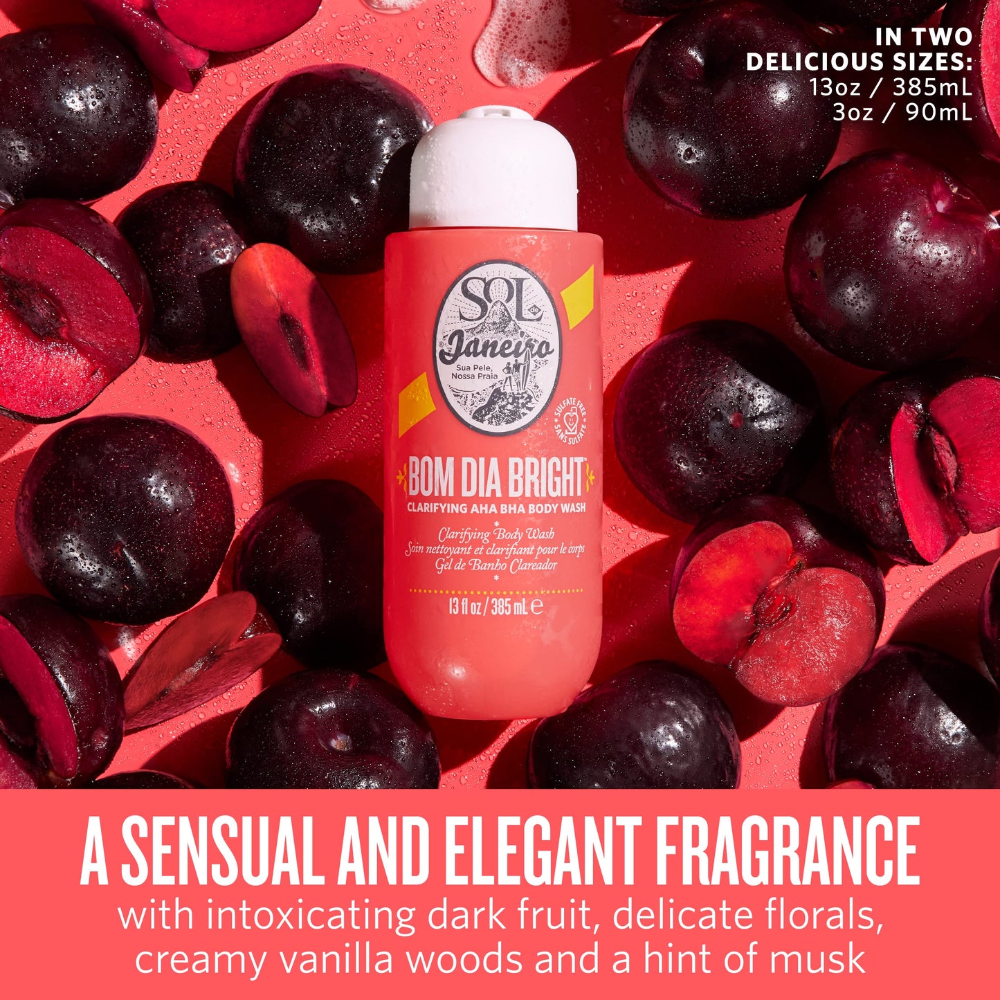 SOL DE JANEIRO Visibly Brightening and Smoothing Bom Dia AHA Body Scrub and Body Wash Duo, Amazon Exclusive