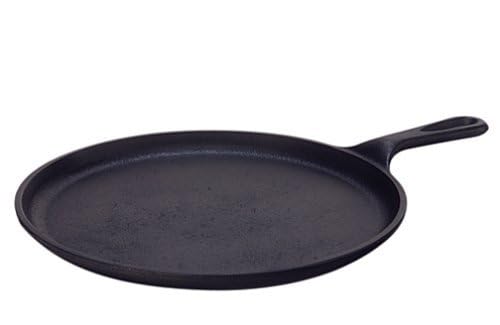 Lodge L9OG3 Cast Iron Round Griddle, Pre-Seasoned, 10.5-inch - Made in USA, Compatible with Stovetop, Oven, Grill & Campfire
