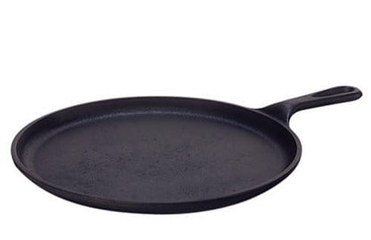 Lodge L9OG3 Cast Iron Round Griddle, Pre-Seasoned, 10.5-inch - Made in USA, Compatible with Stovetop, Oven, Grill & Campfire