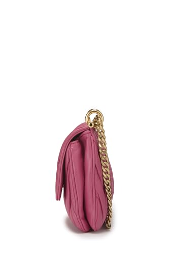 Miu Miu, Pre-Loved Pink Nappa Chain Flap Crossbody, Pink