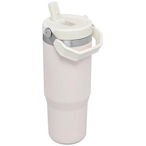 STANLEY IceFlow Flip Straw Water Bottle with Straw 0.89L - Keeps Cold for 12+ Hours - Leakproof - Stainless Steel Water Bottle - BPA-Free Travel Mug - Easy to Carry - Dishwasher Safe