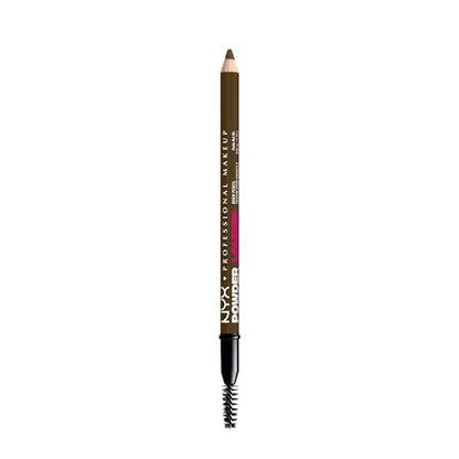NYX PROFESSIONAL MAKEUP Powder Louder Eyebrow Pencil, Brow Pencil with Buildable Volume For Up To 12HR Wear, Vegan Formula - Taupe