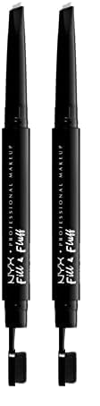 NYX PROFESSIONAL MAKEUP Fill & Fluff Eyebrow Pomade Pencil, Clear (Pack of 2)