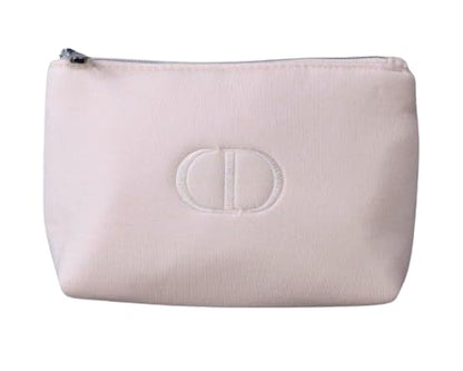 Dior Christian Dior Pouch Beige Velvet Cosmetic Pouch Novelty Pouch Logo Gift [Parallel import goods], beige