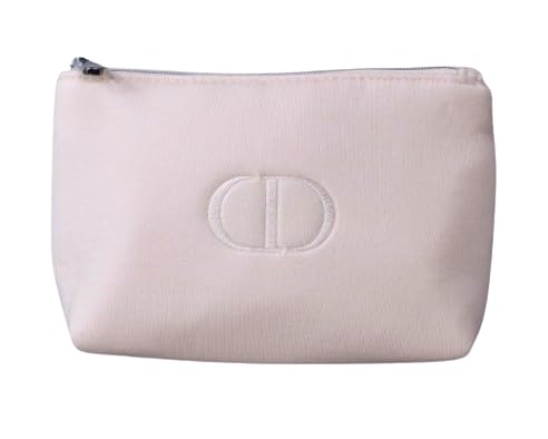 Dior Christian Dior Pouch Beige Velvet Cosmetic Pouch Novelty Pouch Logo Gift [Parallel import goods], beige