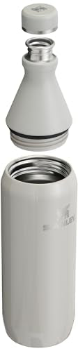 Stanley All Day Slim Bottle 20 oz | Leakproof Twist on Lid | Slim Design for Travel and Gym | Insulated Stainless Steel Water Bottle | BPA-Free | Ash Gloss