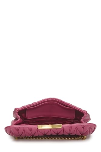 Miu Miu, Pre-Loved Pink Nappa Chain Flap Crossbody, Pink