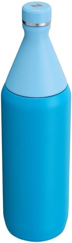 Stanley All Day Slim Bottle 34 oz | Leakproof Twist on Lid | Slim Design for Travel and Gym | Insulated Stainless Steel Water Bottle | BPA-Free | Azure