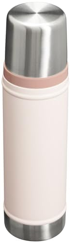 Stanley Classic Legendary Vacuum Bottle 20 oz | Wide Mouth with Leakproof Cup Lid | Keep Drinks Hot or Cold | Packable for Travel | Insulated Stainless Steel Thermal Bottle | BPA-Free | Rose Quartz