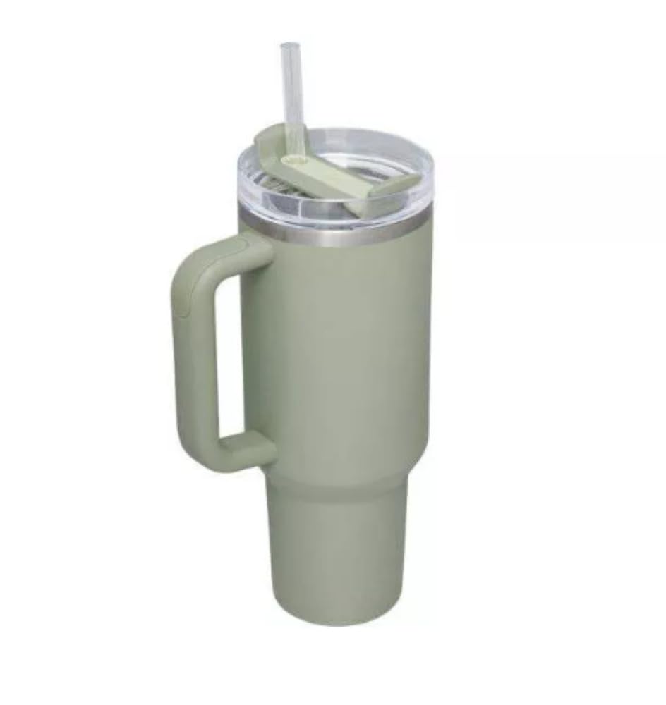 STANLEY Stanley 40 oz Stainless Steel H2.0 Flowstate Quencher Tumbler - Hearth & Hand with Magnolia Restful Green
