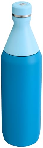 Stanley All Day Slim Bottle 20 oz | Leakproof Twist on Lid | Slim Design for Travel and Gym | Insulated Stainless Steel Water Bottle | BPA-Free | Azure