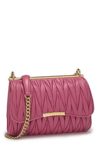 Miu Miu, Pre-Loved Pink Nappa Chain Flap Crossbody, Pink