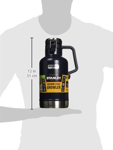 Stanley Classic Easy-Pour Growler 64oz, Insulated Growler Keeps Beer Cold & Carbonated made with Stainless Steel Interior, Durable Exterior Coating & Leak-Proof Lid, Easy to Carry Handle