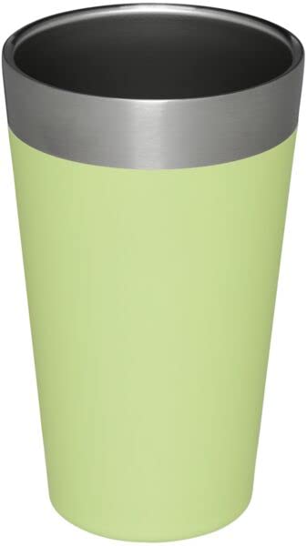 Stanley Adventure Stacking Beer Pint Glass 16oz | Stackable Drinking Cup for Cold Beverages | Dishwasher Safe | Insulated Stainless Steel Tumbler | BPA-Free | Citron