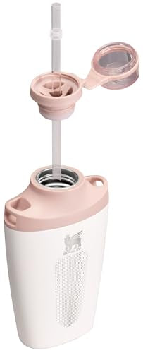 Stanley Cross Bottle 23 oz | Travel Water Bottle with Jacquard Strap | Leakproof Tritan Lid with Removable Straw | Insulated Stainless Steel | BPA-Free | Rose Quartz