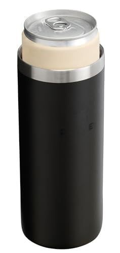Stanley Everyday Can Cooler Cup 10 oz Slim | Beer, Seltzers, Soda, and Energy Drinks | Doubles as Tumbler | Insulated Stainless Steel Drink Holder | BPA-Free | Matte Black