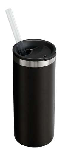 Stanley Everyday Can Cooler Cup 10 oz Slim | Beer, Seltzers, Soda, and Energy Drinks | Doubles as Tumbler | Insulated Stainless Steel Drink Holder | BPA-Free | Matte Black