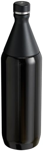 Stanley All Day Slim Bottle 34 oz | Twist On Lid with Leakproof Seal | Slim Design for Travel & Gym | Insulated Stainless Steel | BPA-Free | Black