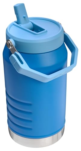 Stanley IceFlow 2.0 Flip Straw Jug with Handle 64 oz | Twist On Lid and Flip Up Straw | Leakproof for Travel and Sports | Insulated Stainless Steel |BPA-Free | Azure
