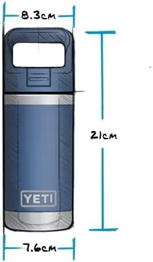 YETI Rambler Jr. 12 oz Kids Bottle, with Straw Cap, Seafoam