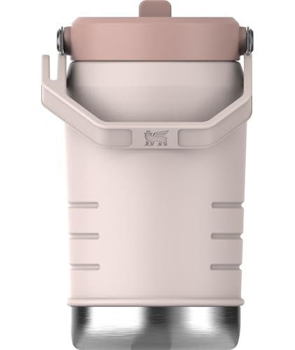 Stanley IceFlow 2.0 Flip Straw Jug with Handle 40 oz | Twist On Lid and Flip Up Straw | Leakproof for Travel and Sports | Insulated Stainless Steel |BPA-Free | Rose Quartz