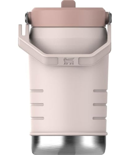 Stanley IceFlow 2.0 Flip Straw Jug with Handle 40 oz | Twist On Lid and Flip Up Straw | Leakproof for Travel and Sports | Insulated Stainless Steel |BPA-Free | Rose Quartz